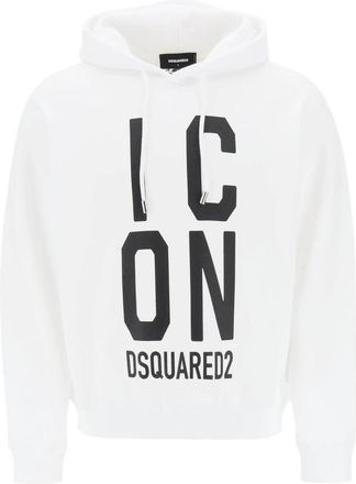 Dsquared2 Capuchontrui - Heren - Hoodies - Wit - S - Katoen - Hoodies & sweatvesten
