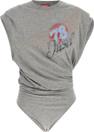 Diesel Tops, Dames, Grijs, S, Katoen, T-Noby Bodysuit