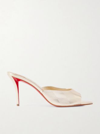 Christian Louboutin Mule In Pelle Metallizzata Miss Z - Oro