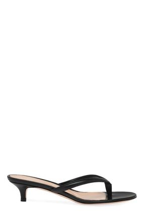 Gianvito Rossi Calypso Thong in Black Lamb Leather at Nordstrom, Size 40.5