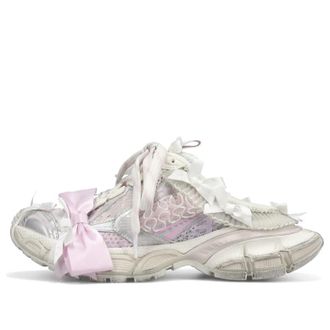 Balenciaga (WMNS) Balenciaga 3xl Lace Mule in White Light Pink 825468WXLMC9050