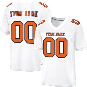 Generic American Football Custom Jersey for Men Women Youth Breathable Sports T-Shirts Rugby Uniform Moisture Wicking Active Tops Personalised Name Number Tea