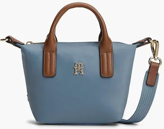 Tommy Hilfiger Womens Monogram Micro Tote Bag - Misty Sky