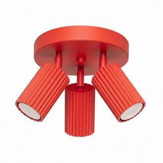 Sollux Lighting Plafone rojo aluminio alt. 18 cm