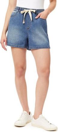 Kensie Drapey High Waist Drawstring Denim Shorts in Melbourne at Nordstrom Rack, Size X-Large