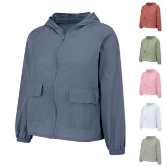 Generic WomenS Lightweight Waterproof Jacket Raincoat For Women Quick Dry-Trench Coat Windbreaker Packable Hooded Outdoor Rain Jacket For Hiking, Travel & Out