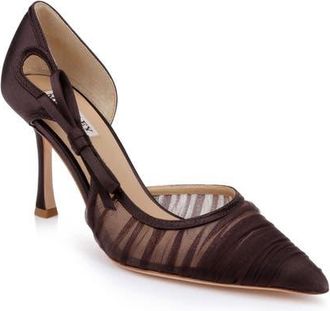 Badgley Mischka Rayna Half dOrsay Pump in Dark Brown at Nordstrom, Size 5.5