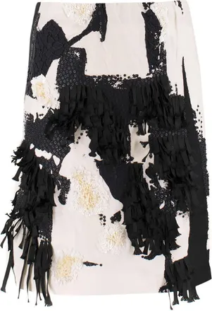 DKNY Black Label Embellished Cotton Skirt Size XXS