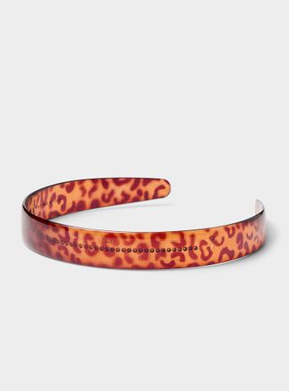 Simons Womens Leopard translucent headband