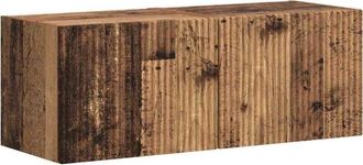 vidaXL TV Wall Cabinet Wall-mounted 2 pcs Old Wood 39 x 31 x 29.5 cm vidaXL