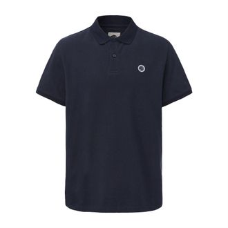 Pretty Green Heren Katoenen Polo Shirt (Marine)
