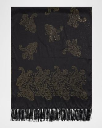 Etro Silk-Blend Jacquard Scarf