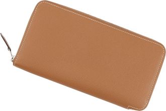 Herm&egrave;s Silkin Gold Epsom Leather Long Wallet (Bi-Fold) (Pre-Owned)