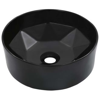 vidaXL Lavabo 36x14 Cm Cer&aacute;mica Negro Vidaxl
