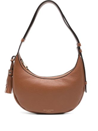 Aspinal of London tassel pebble satchel - Brown