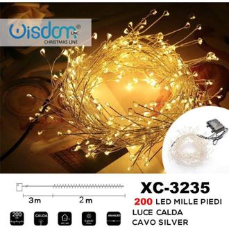 Trade Shop Trade Shop - Cadena De Luces Led De 200 Pies Efecto Rama Luz C&aacute;lida A Pilas Xc-3235