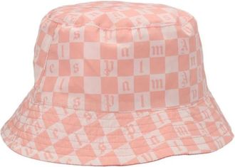 Palm Angels Checkerboard Print Bucket Hat - unisex - Hoeden - Roze - ONE Size - Accessoires