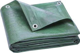 OUTSUNNY Lona Impermeable Exterior 6x8 M, Toldo Pe Resistente 90 G/m&sup2;, Protecci&oacute;n Uv Con Ojales Reforzados Para Le&ntilde;a, Muebles De Jard&iacute;n, Invernaderos