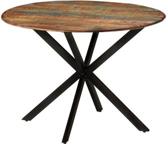 vidaXL Vidaxl - Mesa de comedor madera maciza reciclada y acero 110x78 cm