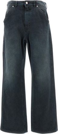 Marni Relaxed Fit Cotton Canvas Pants with Garment-Dyed Finish