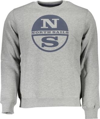 North Sails Katoenen Trui - Heren - Sweatshirts - Grijs - 2XL - Katoen - Hoodies & sweatvesten
