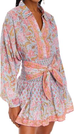 Allison New York Frankie Top In Blue Coral Floral