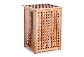 My Home Wäschetruhe aus Bambusholz, mit Innenbeutel, klappbarer Deckel, Höhe 58 cm