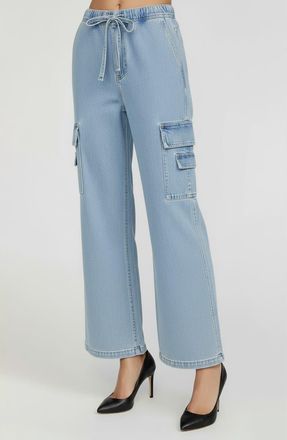 Bebe The Double Cargo Jeans in Light Blue at Nordstrom Rack, Size X-Large