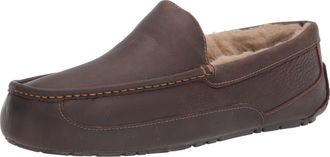 UGG Mens Ascot Slippers, Tan Leather, UK 8 Wide