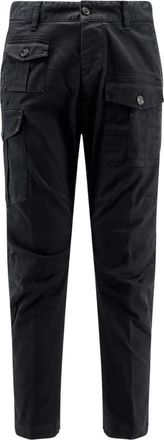 Dsquared2 Broeken, Heren, Zwart, M, Katoen, Zwarte Cargo Broek