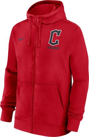 Nike Cleveland Guardians Lockup Nike Mens MLB Full-Zip Hoodie in Red | 01NC62QGUA-LU7