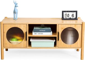 Relaxdays Relaxdays Mobile Tv, Con 2 Ante, Per Tv Fino A 43 Pollici, Legno, Hlp: 48 X 103 X 40 Cm, Tavolino