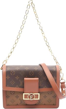 Louis Vuitton 2021s MM Dauphine Monogram chain shoulder bag - Brown