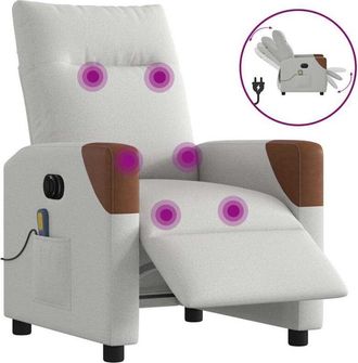 vidaXL Vidaxl - Sill&oacute;n Reclinable De Masaje El&eacute;ctrico Tela Gris Nube