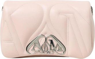 Alexander McQueen Gewatteerde Mini Schoudertas - Dames - Schoudertassen - Beige - ONE Size - Leer - Tassen