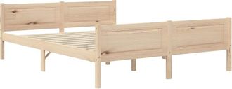 vidaXL Vidaxl - Estructura De Cama Sin Colch&oacute;n Madera Maciza De Pino 160x200 Cm