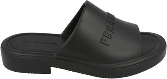 Ferragamo Giuneva Logo Embossed Slides