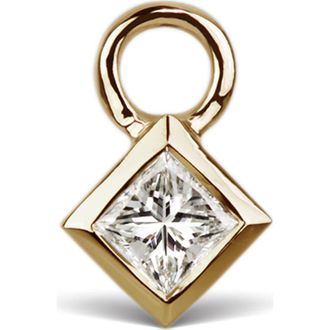 Maria Tash Princess Cut Diamond Earring Charm in Yellow Gold at Nordstrom, Size 3