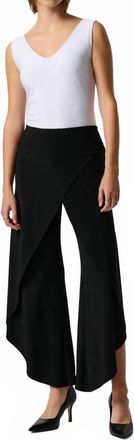 Joseph Ribkoff Classic Overlay Pull-On Wide Leg Pant In Black