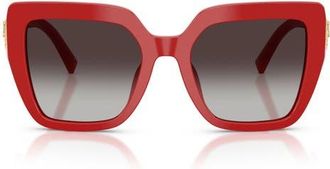 Dolce & Gabbana 54mm Square Sunglasses in Full Red/grey Gradient at Nordstrom