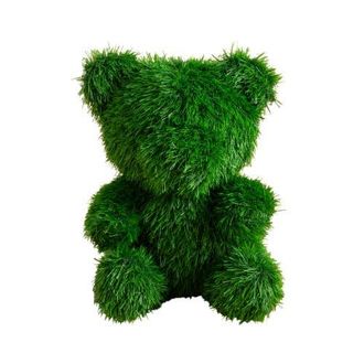 Nearly Natural 14-in UV Resistant Artificial Grass Garden Plush Topiary Bear in Green at Nordstrom