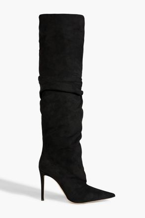 Giuseppe Zanotti Braquel 105 gathered faux suede over-the-knee boots - Black - EU 37