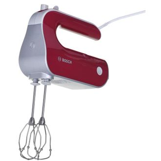 Bosch Batidora De Reposter&iacute;a Styline, 500 W, 5 Velocidades, Varillas Finecreamer, Cuchillas De Acero Inoxidable, Rojo, Mfq40304