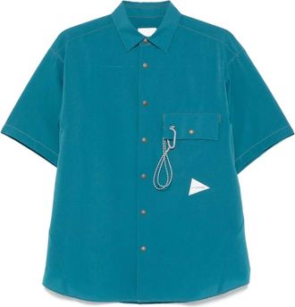 And Wander Camicia a maniche corte - Blu
