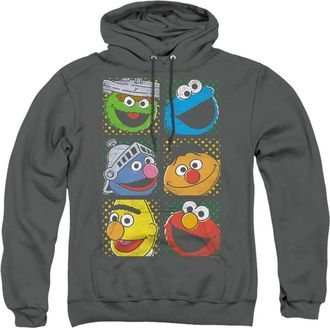 Gildan Sesame Street Group Squares Adult Pull Over Hoodie
