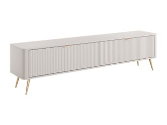 Pascal Morabito Mueble TV con 2 puertas de MDF - Beige y dorado - ELONARIA de Pascal Morabito
