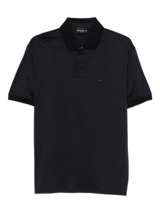 Emporio Armani Black Shirt Collar Polo
