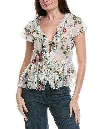 Alberta Ferretti Philosophy Flutter Blouse