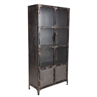 Wanderlust Deco Wanderlust Deco - Vitrina De Metal Negra 90x40x190