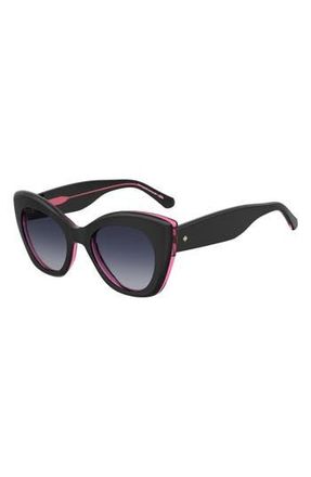 Kate Spade New York dominica 49mm gradient rectangular sunglasses in Black Pink/Dark Grey Sf at Nordstrom Rack